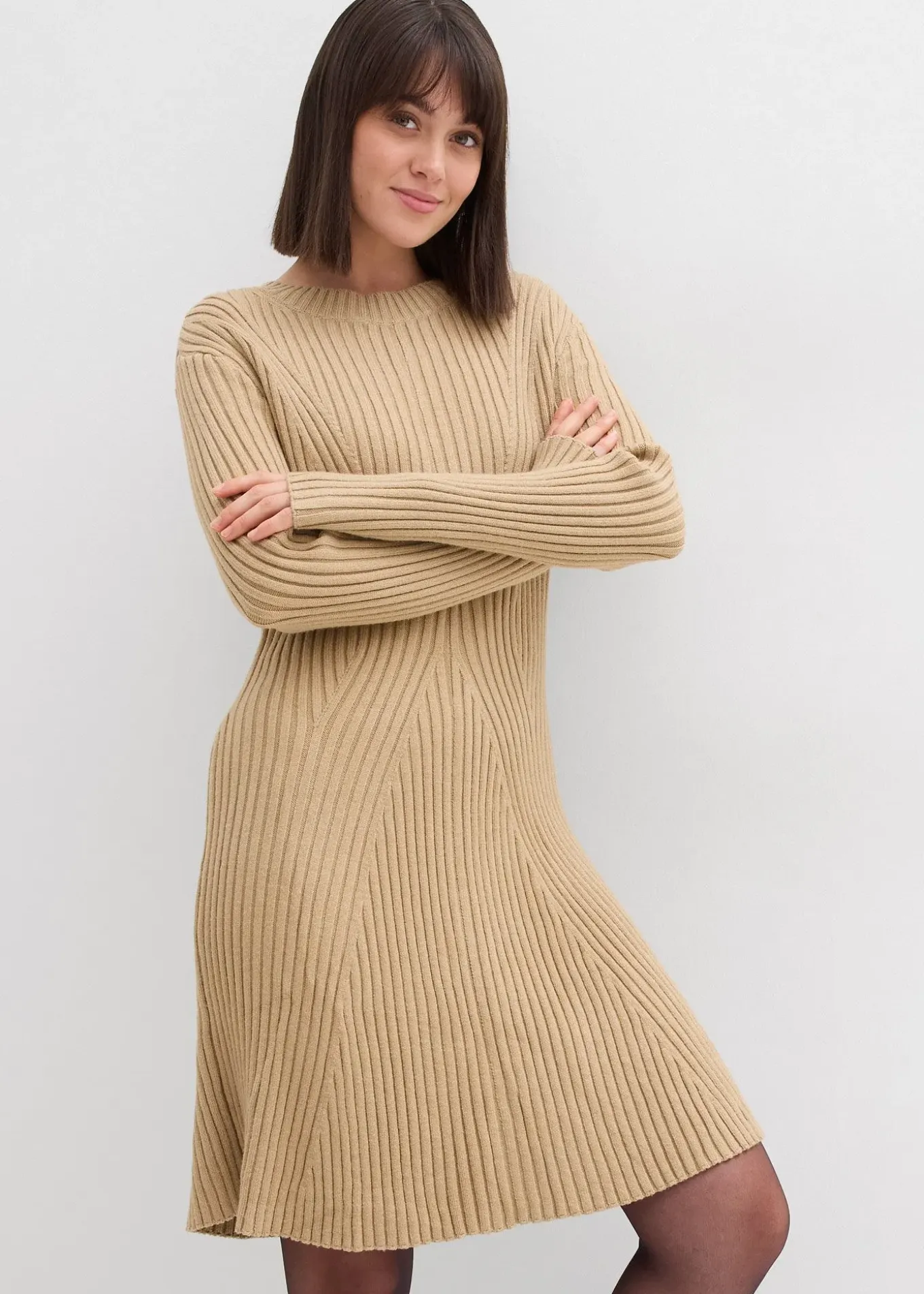 Robe courte en maille douce