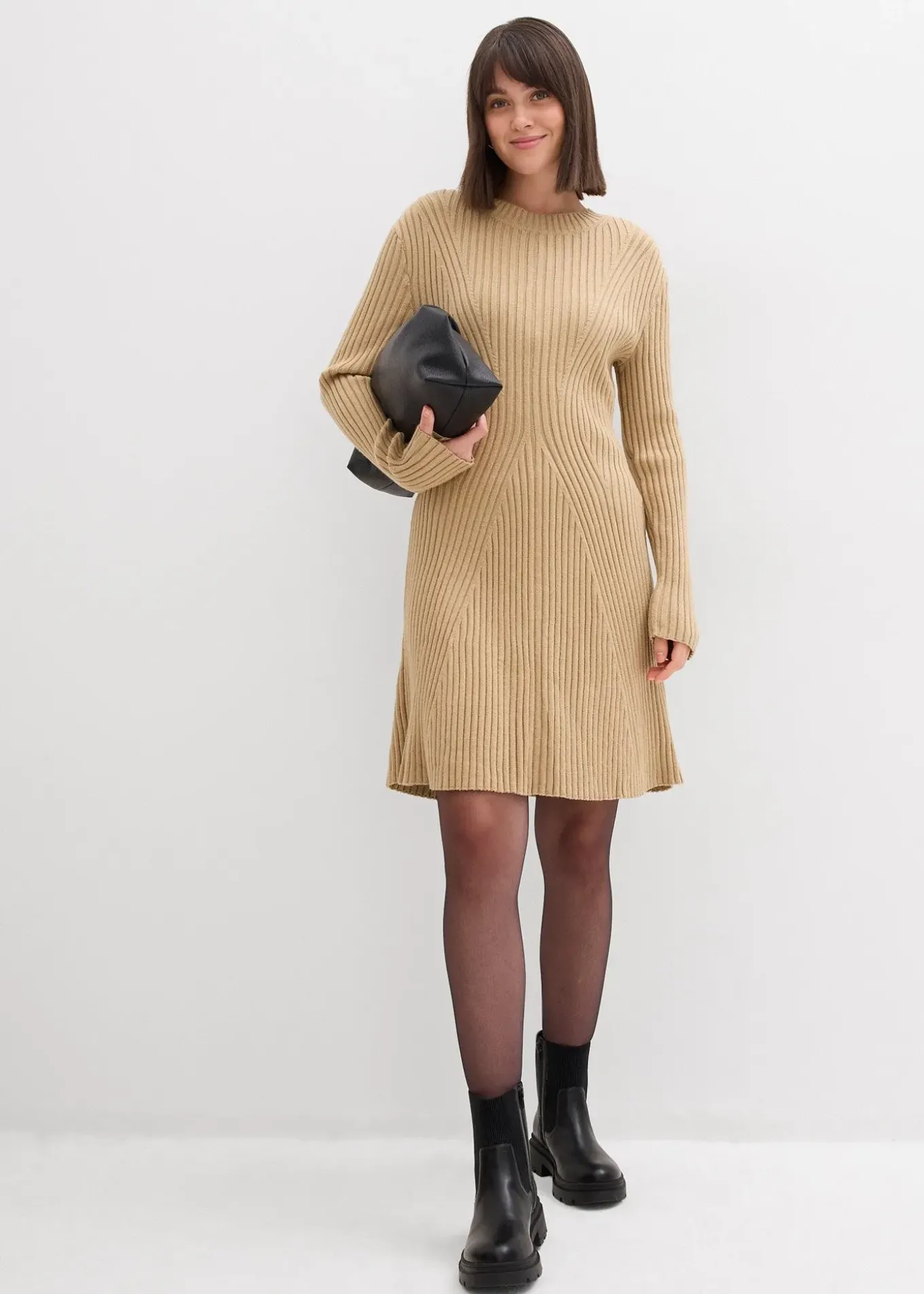 Robe courte en maille douce