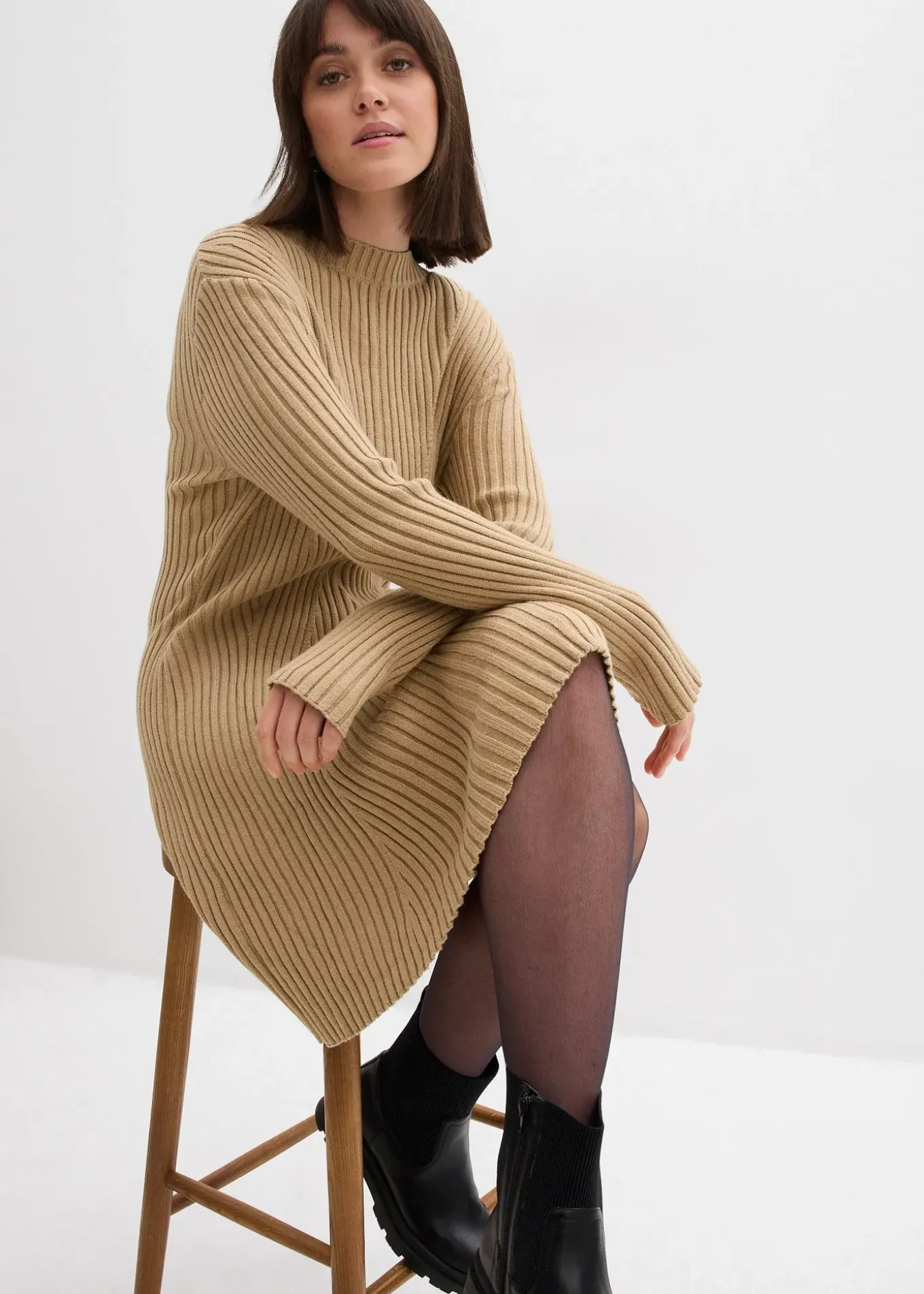 Robe courte en maille douce