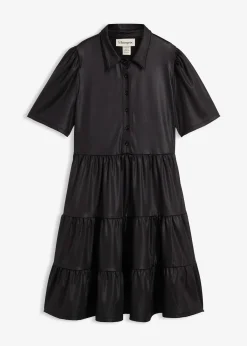 Robe courte en matière brillante