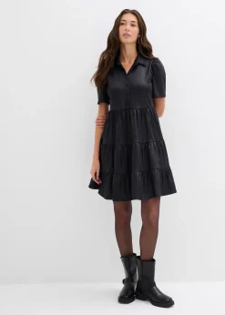 Robe courte en matière brillante