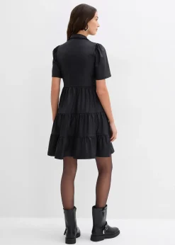 Robe courte en matière brillante