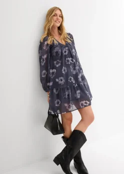 Robe courte en mousseline