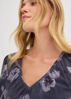 Robe courte en mousseline