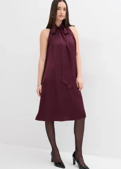 Robe courte en satin de viscose mélangée