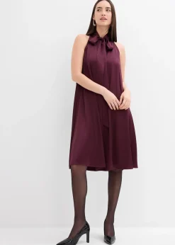 Robe courte en satin de viscose mélangée