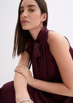 Robe courte en satin de viscose mélangée