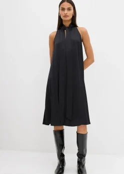 Robe courte en satin de viscose mélangée