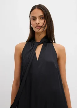 Robe courte en satin de viscose mélangée