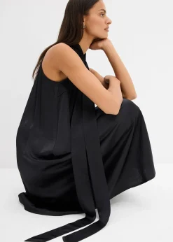 Robe courte en satin de viscose mélangée