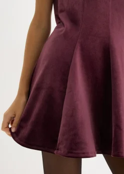 Robe courte en velours doux