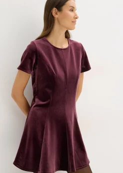 Robe courte en velours doux