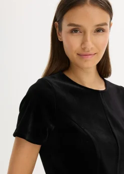 Robe courte en velours doux