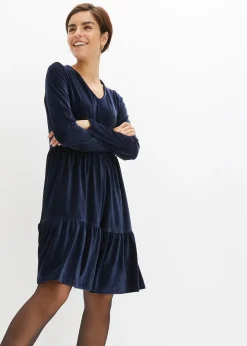 Robe courte en velours extensible