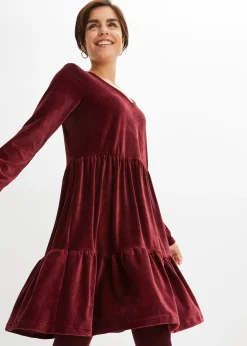 Robe courte en velours extensible