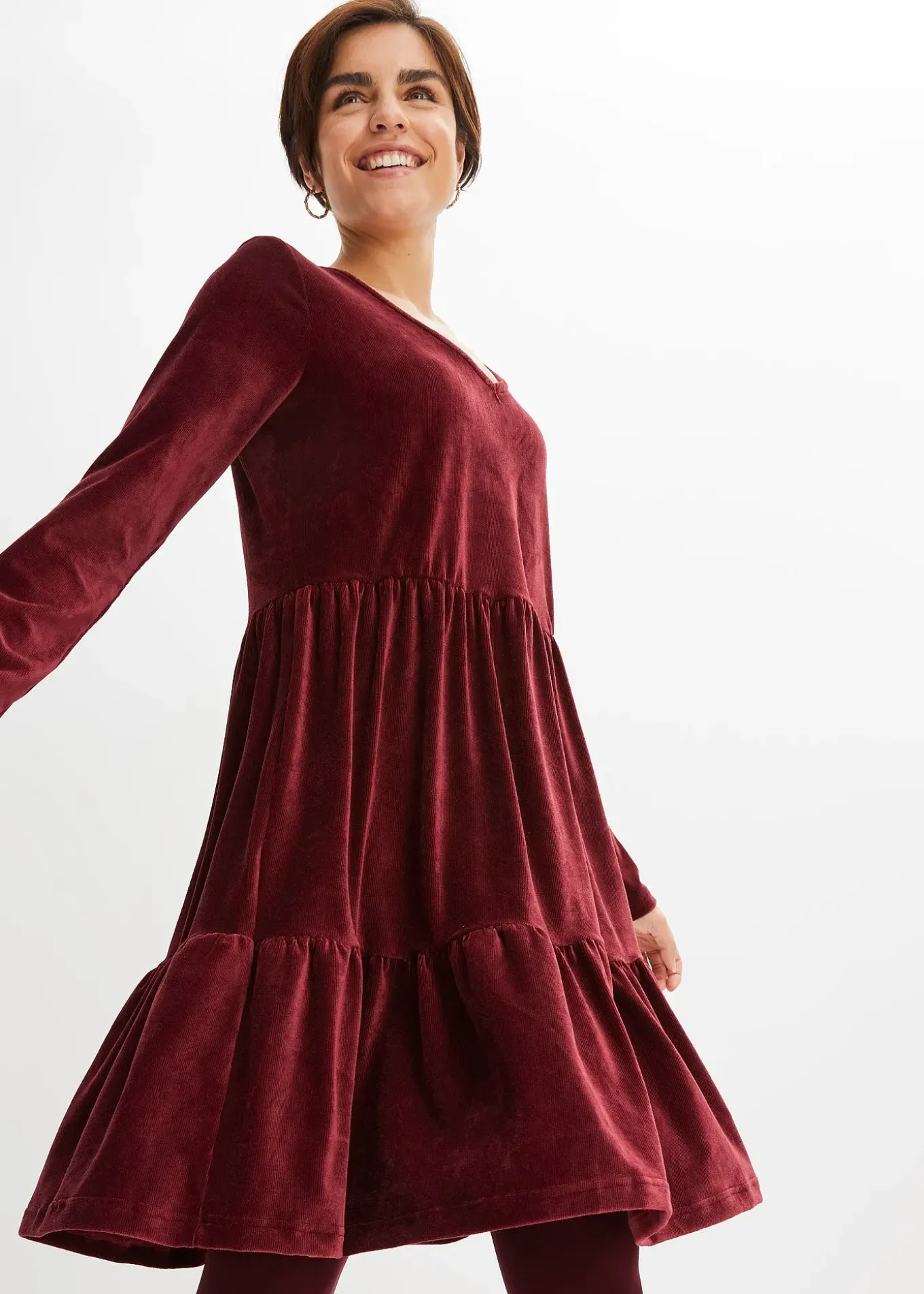 Robe courte en velours extensible