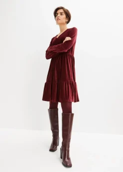 Robe courte en velours extensible