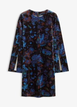 Robe courte en velours fluide