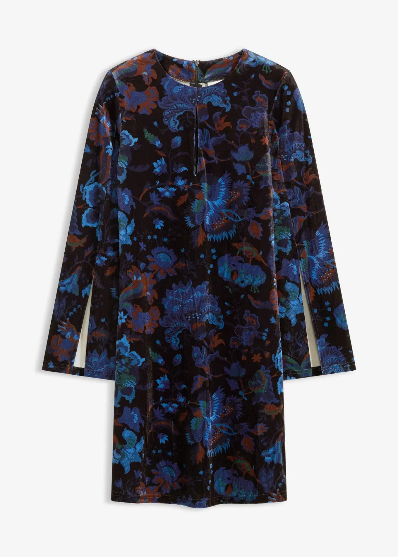 Robe courte en velours fluide