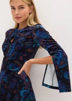 Robe courte en velours fluide