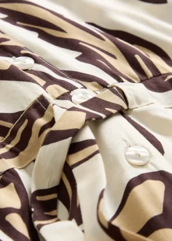 Robe courte en viscose fluide, manches kimono