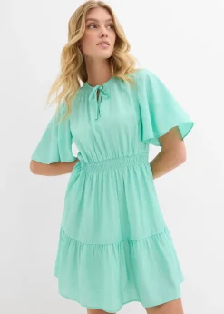 Robe courte et fluide en viscose mélangée