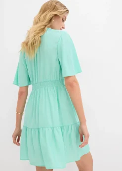 Robe courte et fluide en viscose mélangée