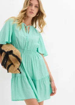 Robe courte et fluide en viscose mélangée