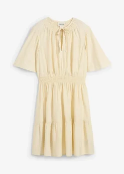 Robe courte et fluide en viscose mélangée