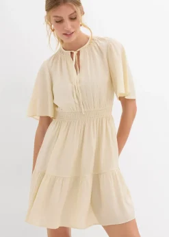 Robe courte et fluide en viscose mélangée