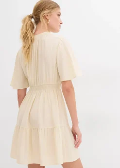 Robe courte et fluide en viscose mélangée