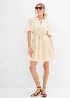 Robe courte et fluide en viscose mélangée