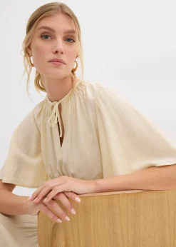 Robe courte et fluide en viscose mélangée