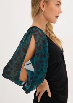 Robe courte et près du corps à manches fendues