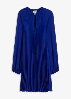 Robe courte plissée en mousseline