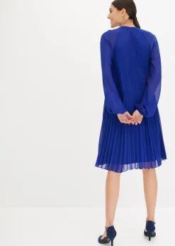 Robe courte plissée en mousseline