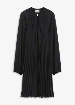 Robe courte plissée en mousseline