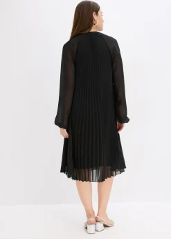 Robe courte plissée en mousseline