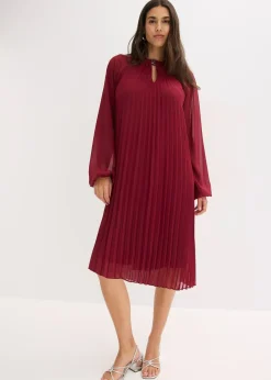 Robe courte plissée en mousseline