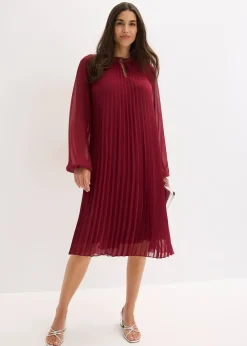 Robe courte plissée en mousseline