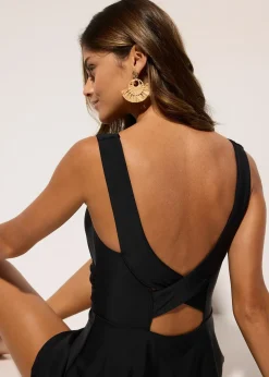 Robe de bain à bretelles croisées