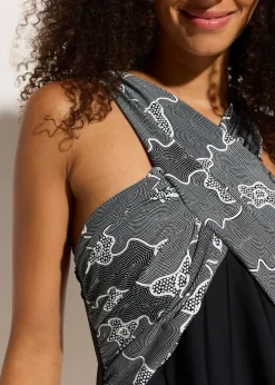 Robe de bain à effet croisé