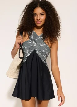 Robe de bain à effet croisé