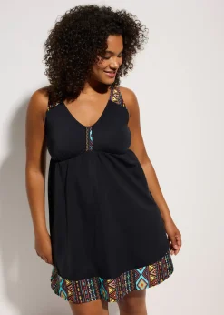 Robe de bain grande stature en polyamide recyclé