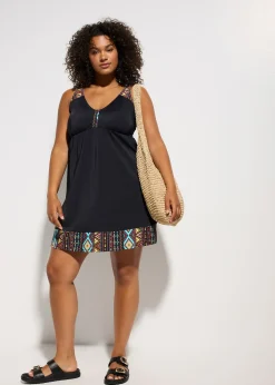 Robe de bain grande stature en polyamide recyclé