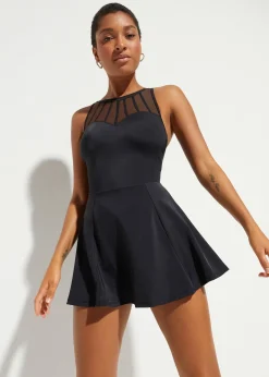 Robe de bain sculptante avec mesh transparent, maintien modéré