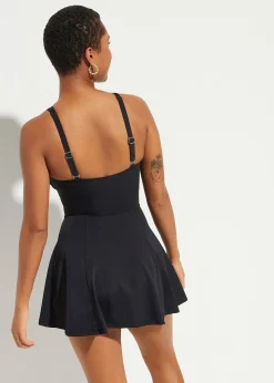 Robe de bain sculptante avec mesh transparent, maintien modéré