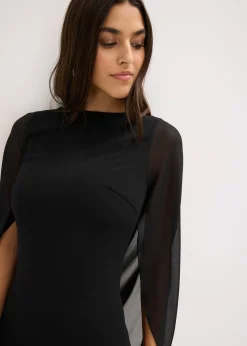 Robe de cocktail avec manches en mousseline