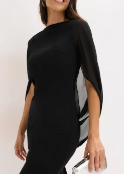 Robe de cocktail avec manches en mousseline