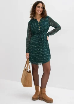 Robe de grossesse et d’allaitement en voile imprimé